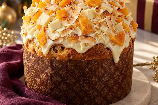 Mosaico de mango y coco tostado