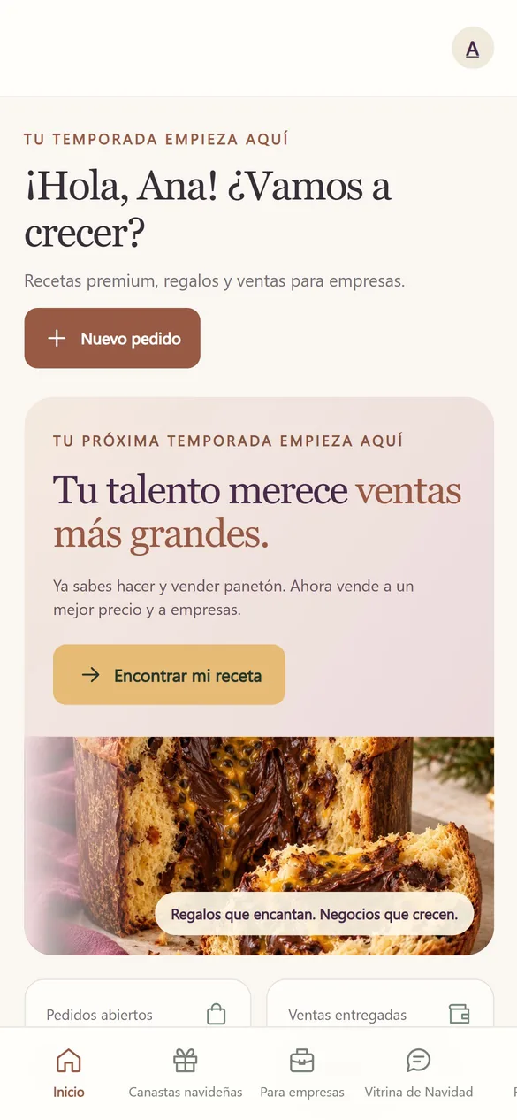 Conoce el Panetón Business Studio — pantalla real de la aplicación